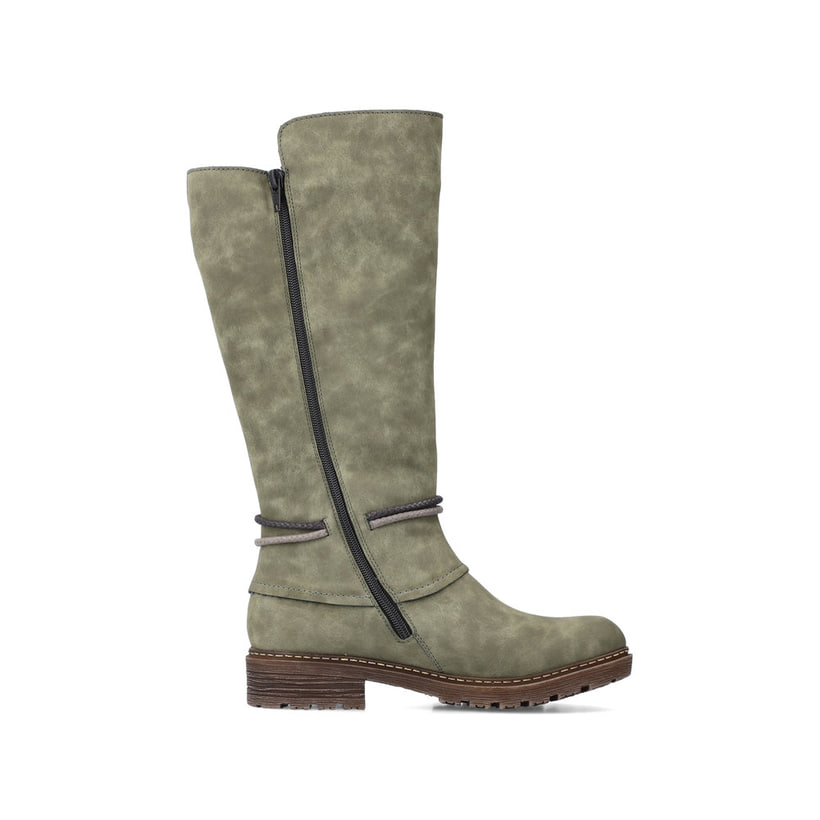 Rieker Artikelnummer Z4774-54 Rieker Damen Hochschaftstiefel Laubgrün