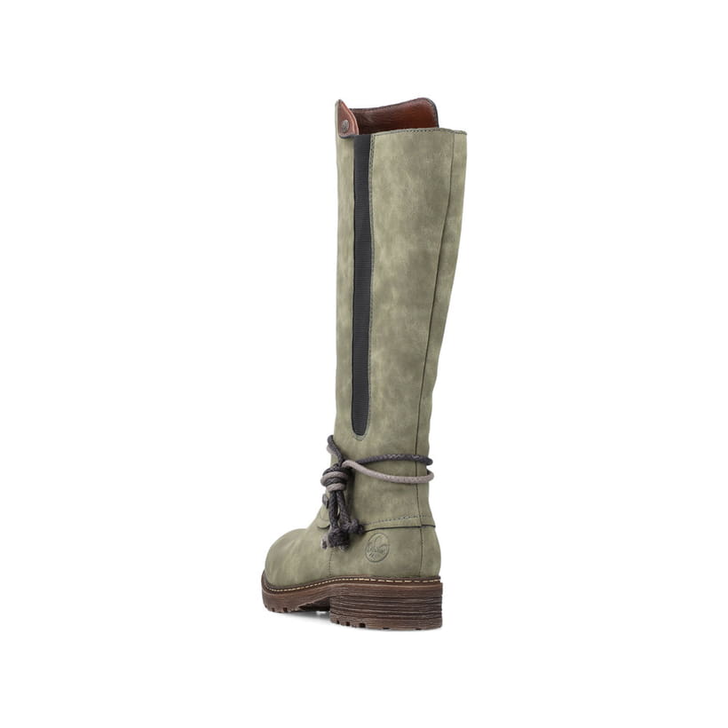 Rieker Artikelnummer Z4774-54 Rieker Damen Hochschaftstiefel Laubgrün