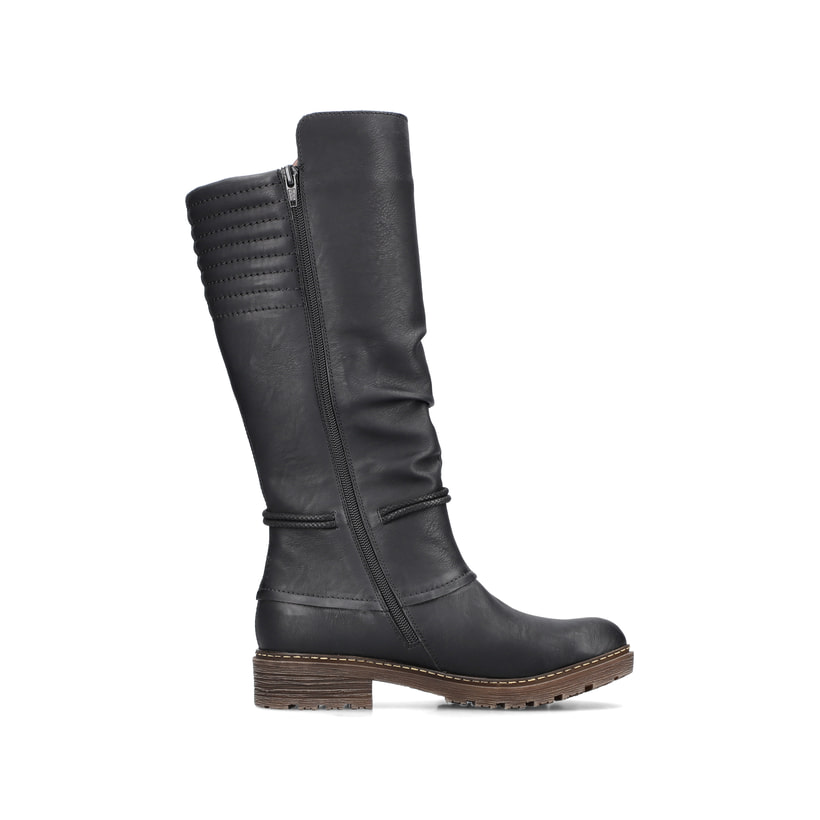 Rieker Artikelnummer Z4776-00 Rieker Damen Hochschaftstiefel Tiefschwarz