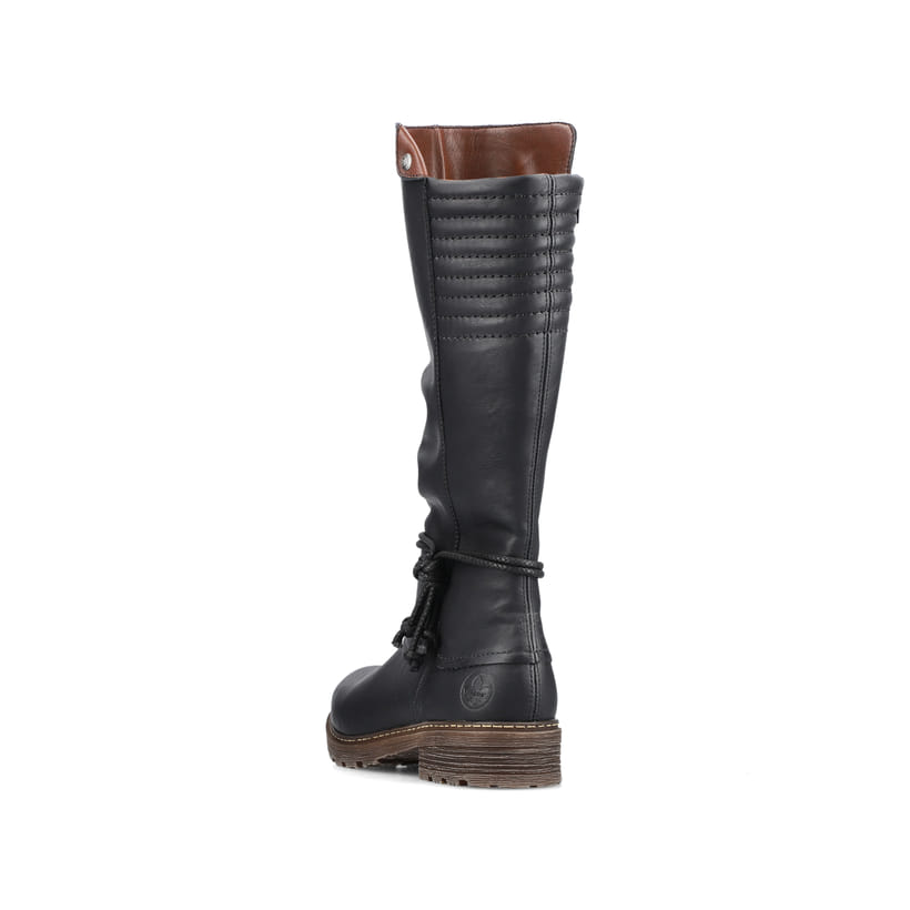 Rieker Artikelnummer Z4776-00 Rieker Damen Hochschaftstiefel Tiefschwarz