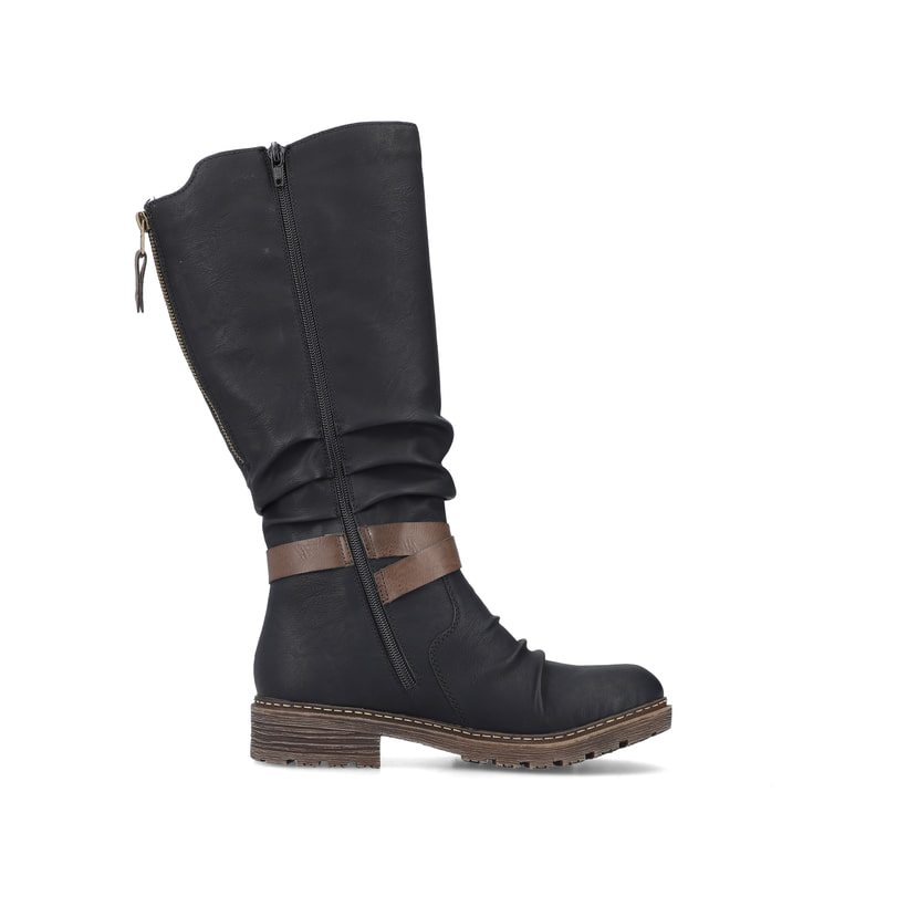 Rieker Artikelnummer Z4792-00 Rieker Damen Hochschaftstiefel Tiefschwarz