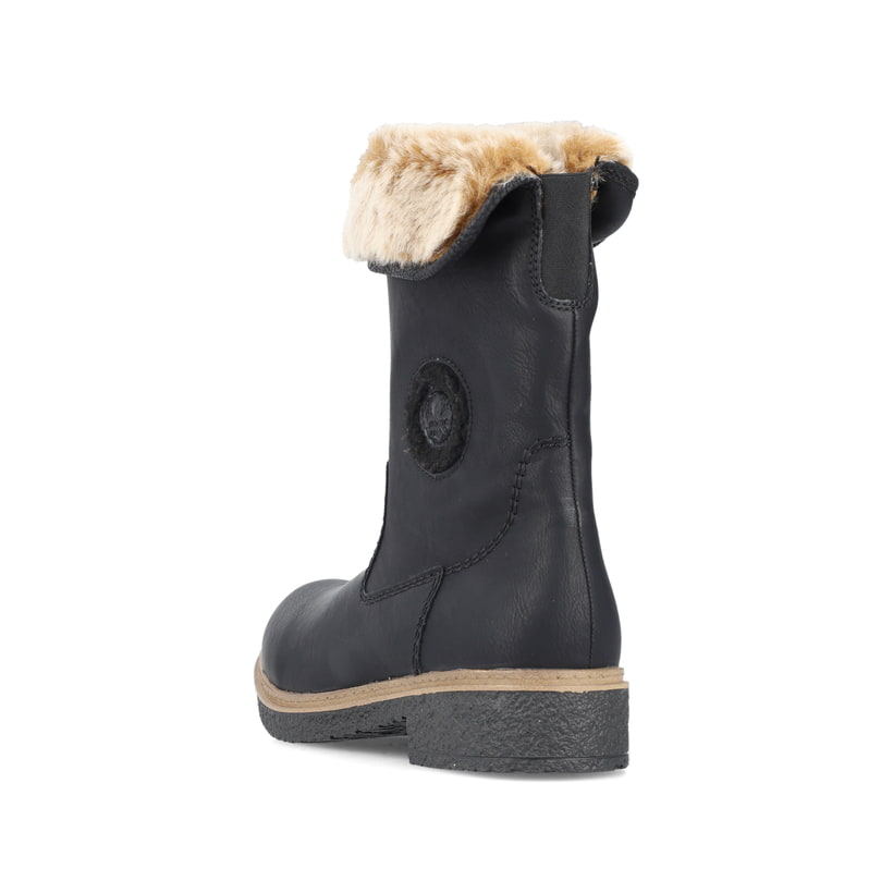 Rieker Artikelnummer Z5054-00 Rieker Damen Hochschaftstiefel Mitternachtsschwarz