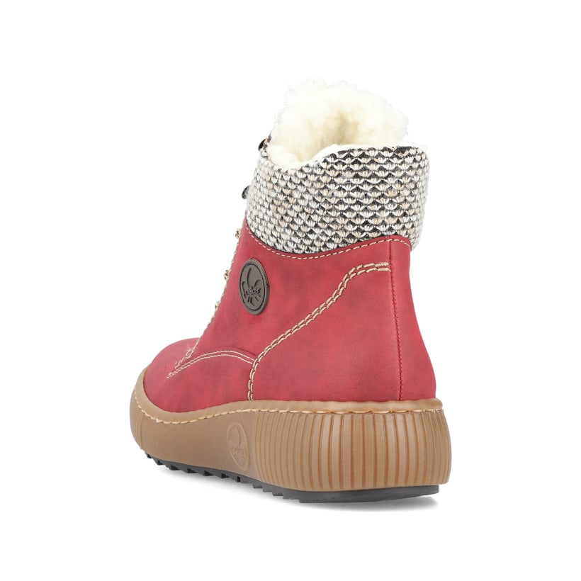 Rieker Artikelnummer Z6620-33 Rieker Damen Schnürstiefel Feuerrot