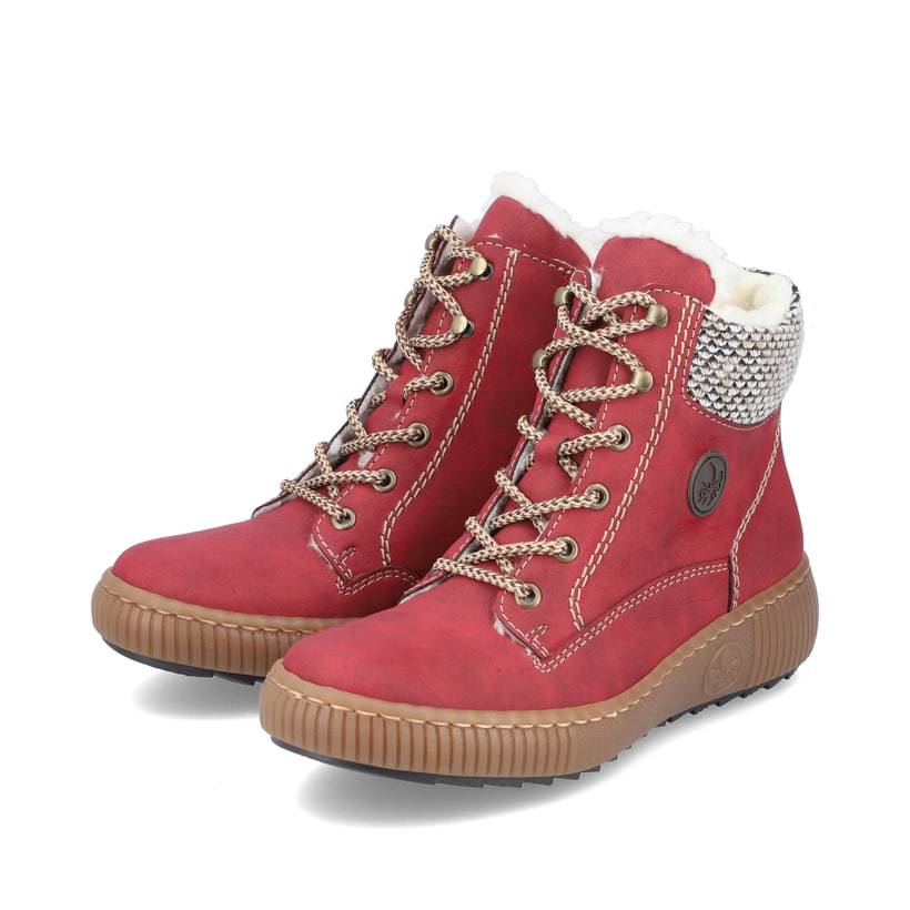 Rieker Artikelnummer Z6620-33 Rieker Damen Schnürstiefel feuerrot