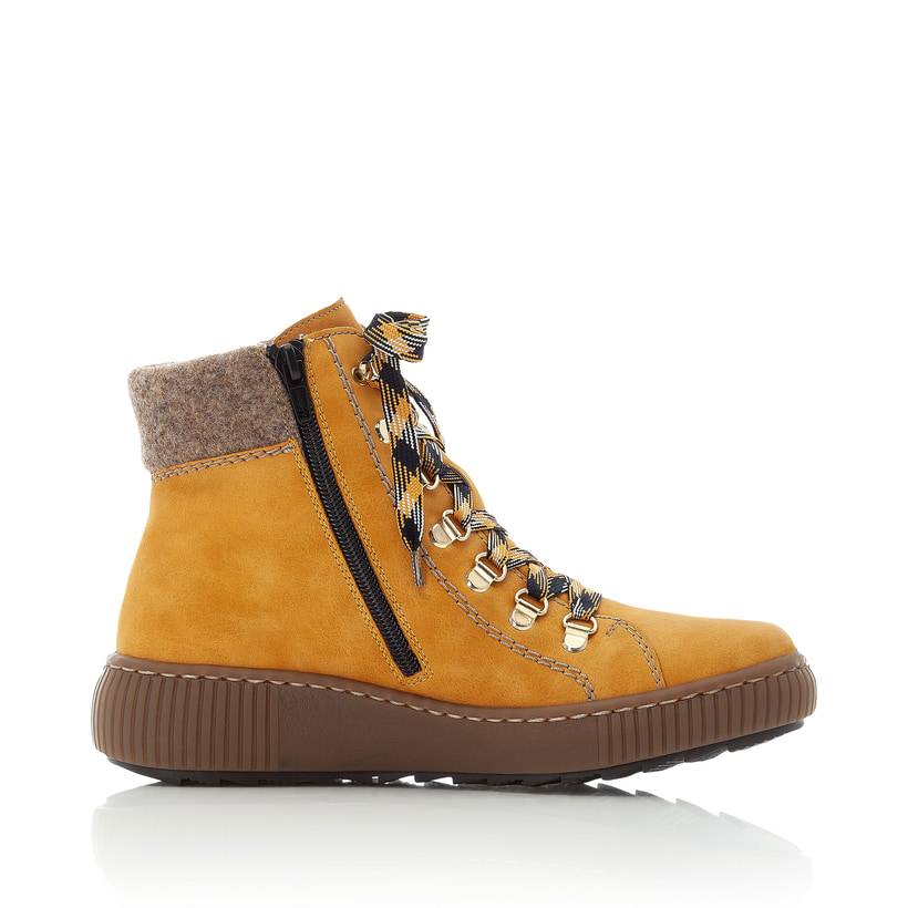 Rieker Artikelnummer Z6633-68 Rieker Damen Schnürstiefel Sonnengelb