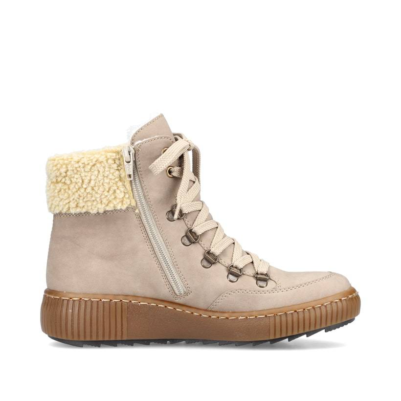Rieker Artikelnummer Z6638-64 Rieker Damen Schnürstiefel Braunbeige