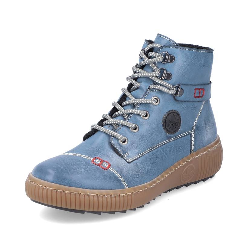 Rieker Artikelnummer Z6644-14 Rieker Damen Schnürstiefel Himmelblau