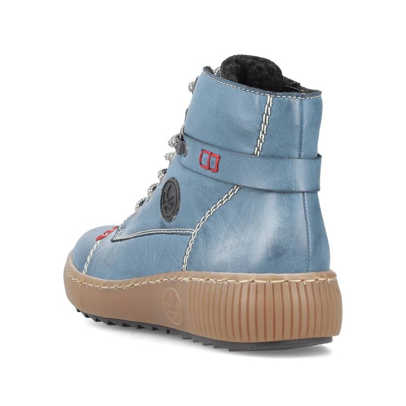 Rieker Artikelnummer Z6644-14 Rieker Damen Schnürstiefel Himmelblau