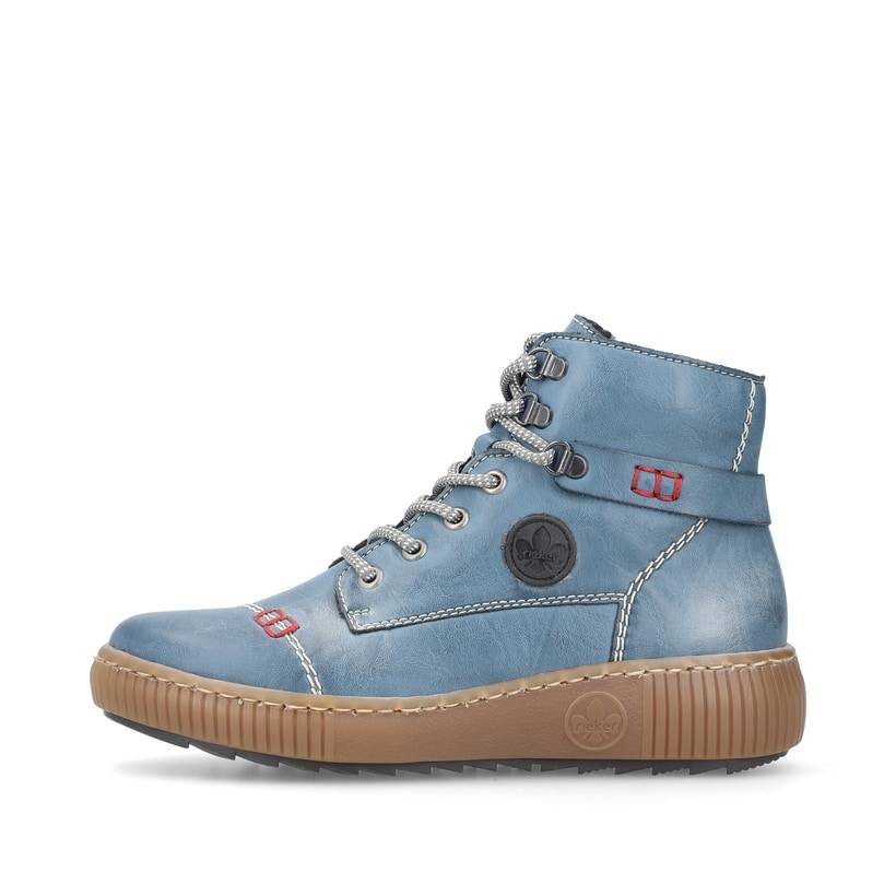 Rieker Artikelnummer Z6644-14 Rieker Damen Schnürstiefel Himmelblau