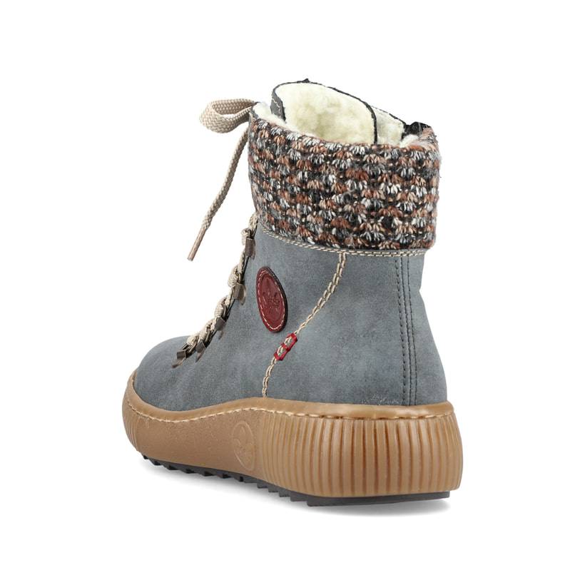 Rieker Artikelnummer Z6648-14 Rieker Damen Schnürstiefel Cyanblau