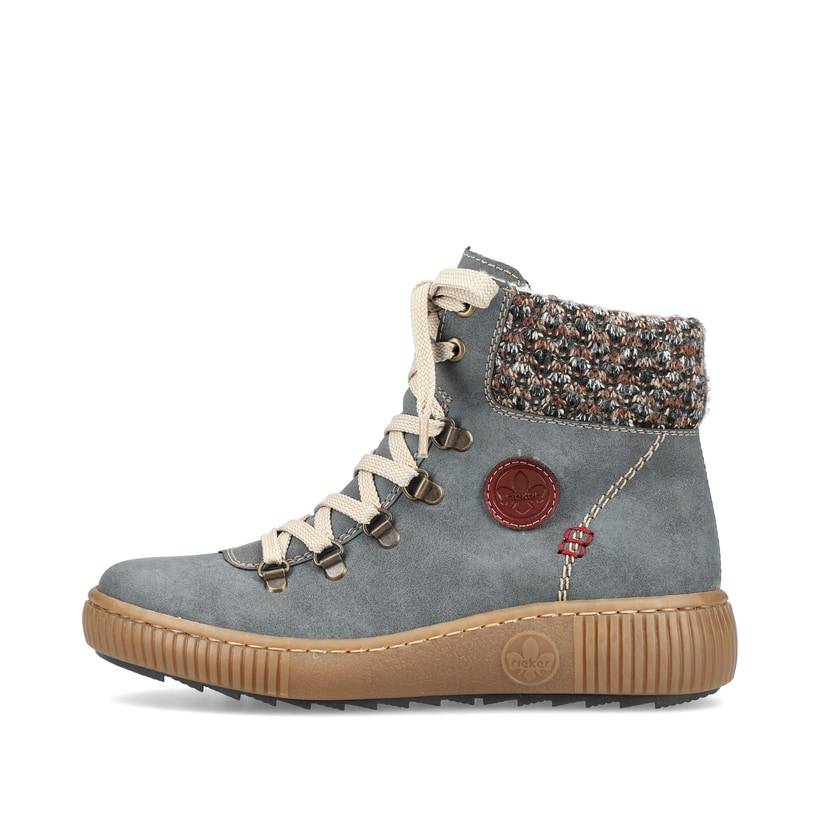 Rieker Artikelnummer Z6648-14 Rieker Damen Schnürstiefel cyanblau