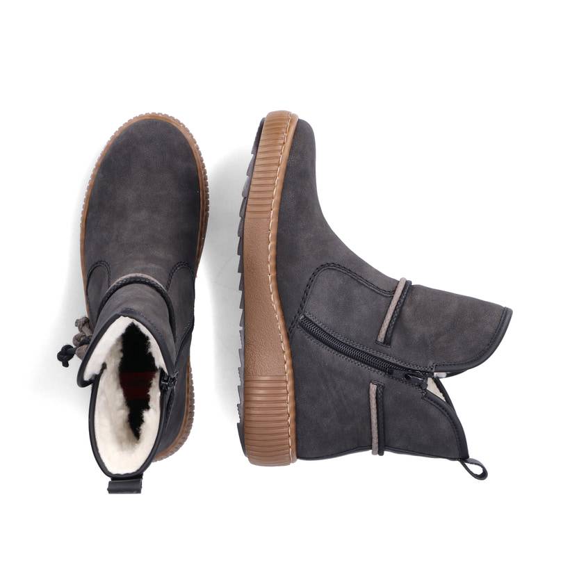 Rieker Artikelnummer Z6662-45 Rieker Damen Kurzstiefel Granitgrau