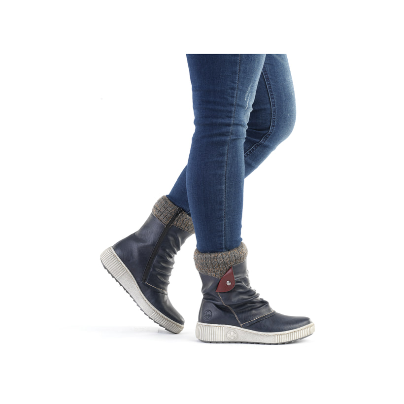 Rieker Artikelnummer Z6693-14 Rieker Damen Kurzstiefel Königsblau