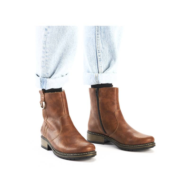Rieker Artikelnummer Z6871-24 Rieker Damen Kurzstiefel Fuchsbraun