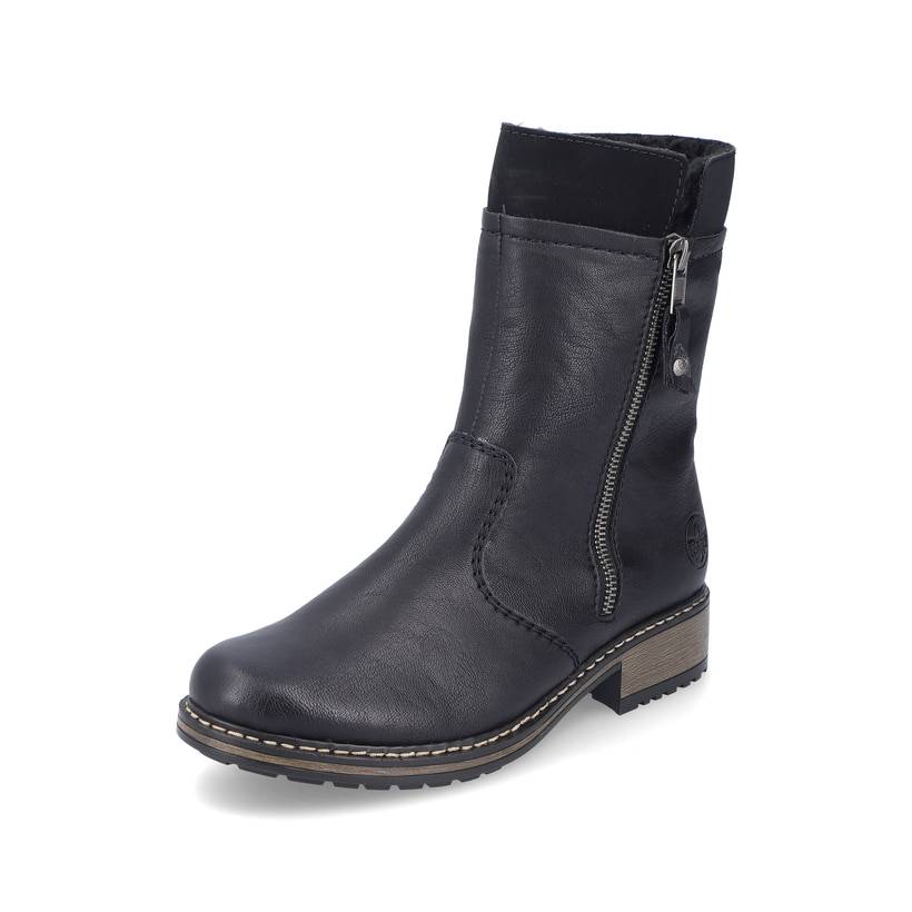 Rieker Artikelnummer Z6880-00 Rieker Damen Kurzstiefel Tiefschwarz