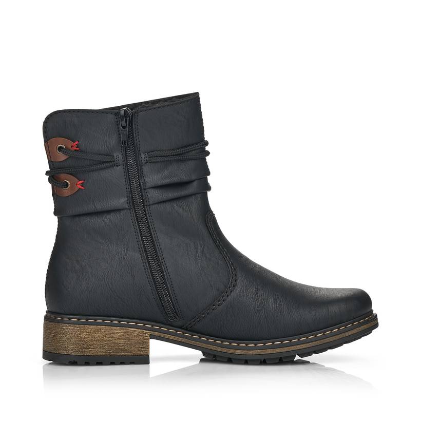 Rieker Artikelnummer Z68M1-01 Rieker Damen Kurzstiefel Mattschwarz