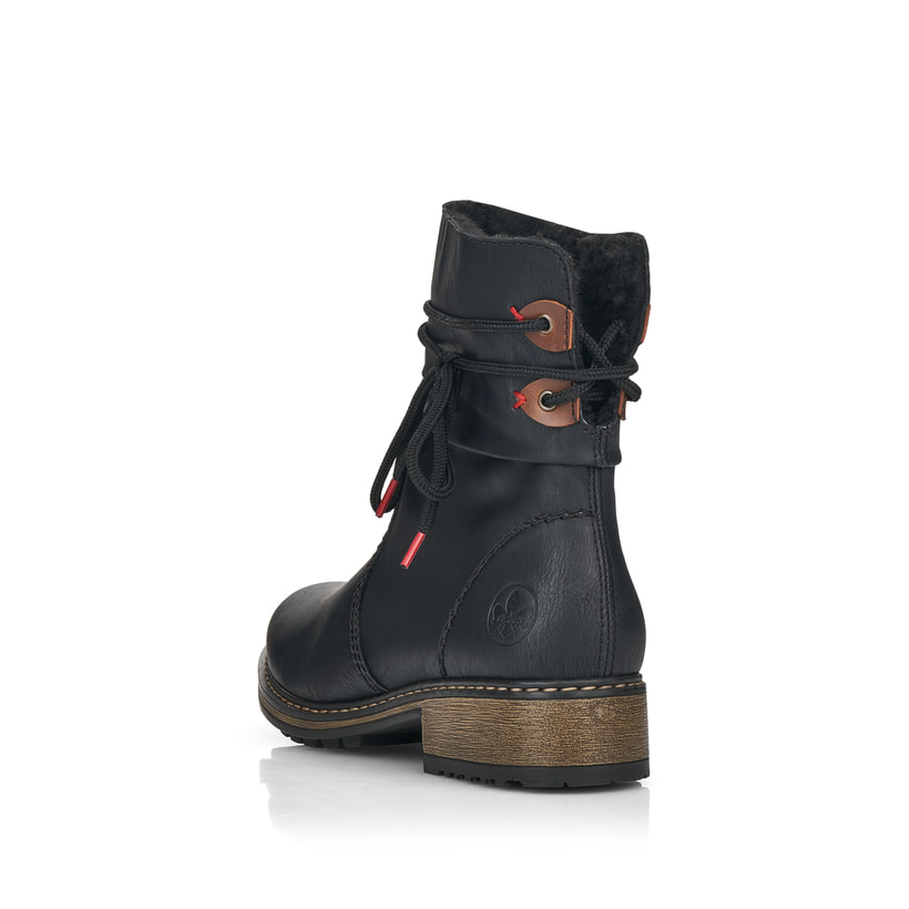 Rieker Artikelnummer Z68M1-01 Rieker Damen Kurzstiefel Mattschwarz