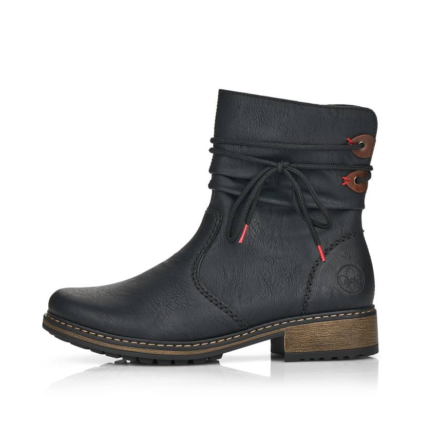Rieker Artikelnummer Z68M1-01 Rieker Damen Kurzstiefel mattschwarz