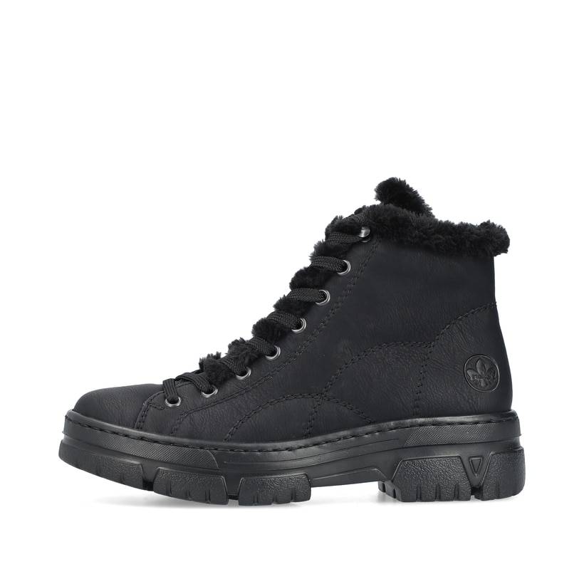 Rieker Artikelnummer Z7411-00 Rieker Damen Schnürstiefel Urbanschwarz