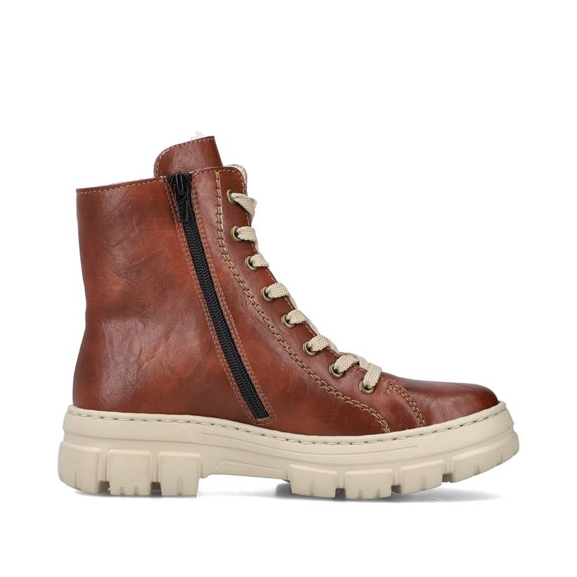 Rieker Artikelnummer Z7442-24 Rieker Damen Schnürstiefel Kastanienbraun