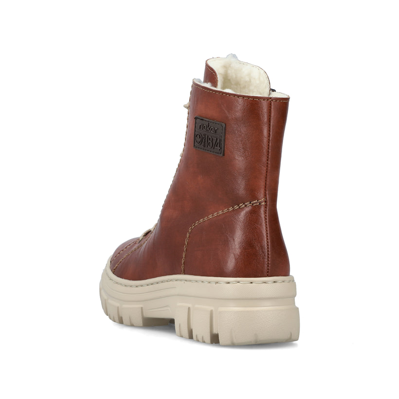 Rieker Artikelnummer Z7442-24 Rieker Damen Schnürstiefel Kastanienbraun