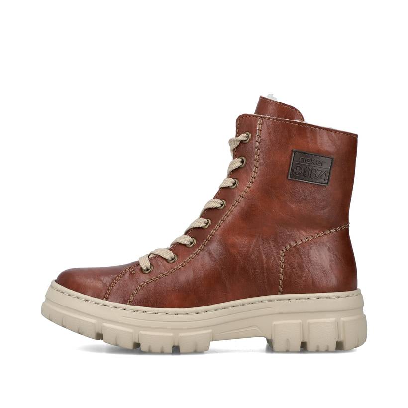 Rieker Artikelnummer Z7442-24 Rieker Damen Schnürstiefel kastanienbraun