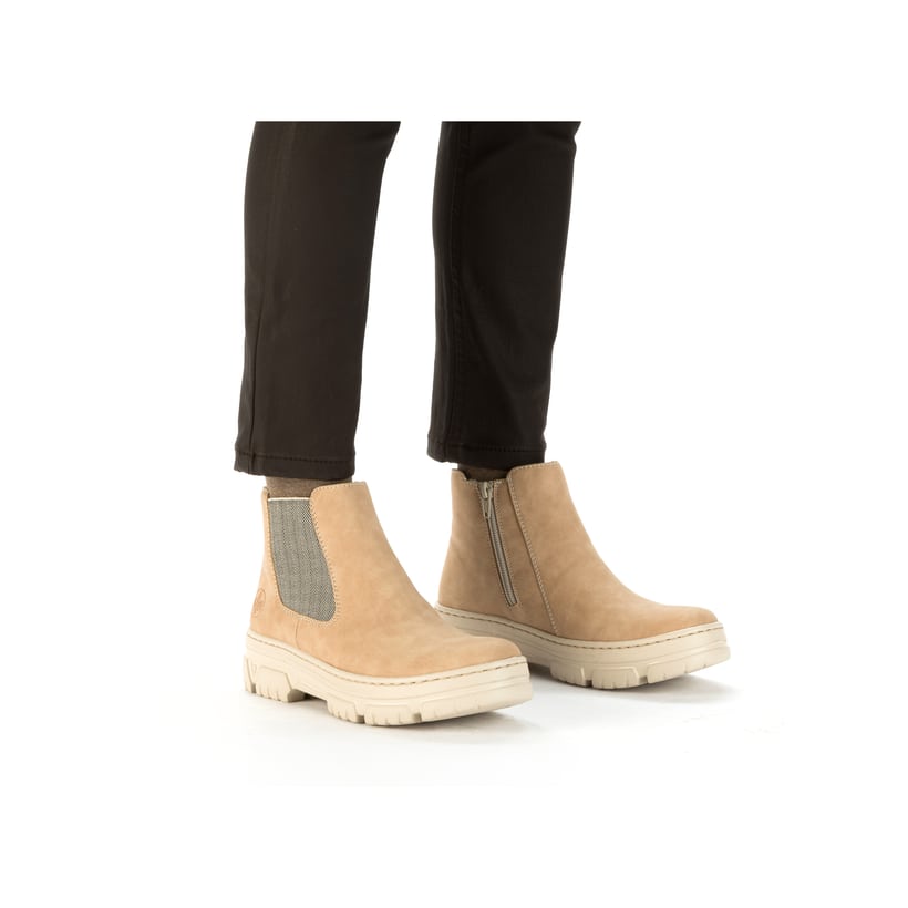 Rieker Artikelnummer Z7465-60 Rieker Damen Chelsea Boots Sandbeige