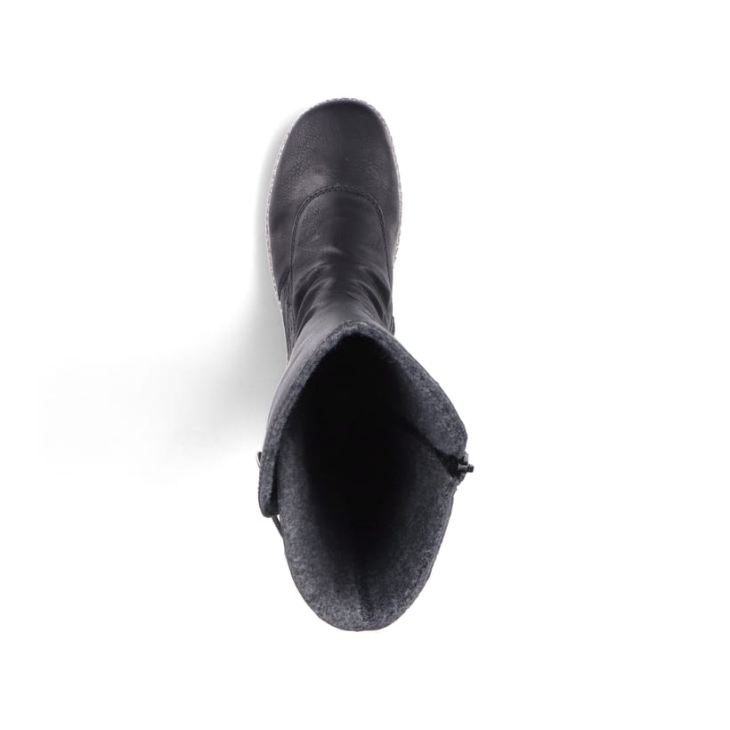 Rieker Artikelnummer Z7591-00 Rieker Damen Hochschaftstiefel Tiefschwarz