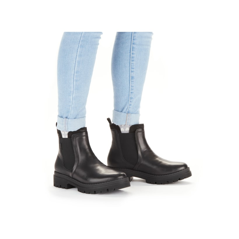 Rieker Artikelnummer Z8584-00 Rieker Damen Chelsea Boots Glanzschwarz