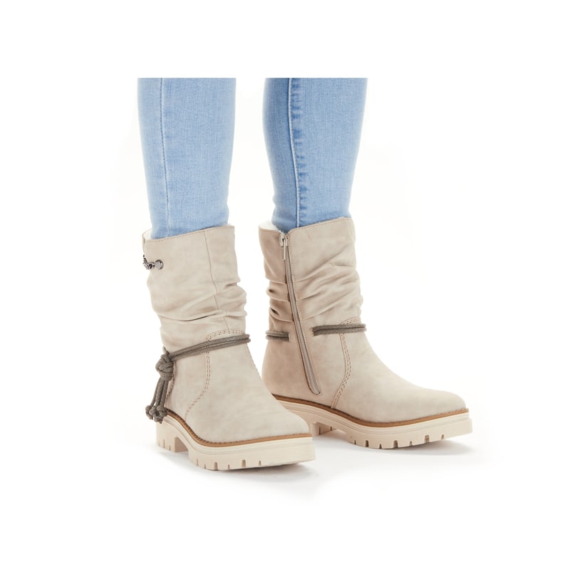 Rieker Artikelnummer Z8591-60 Rieker Damen Kurzstiefel Hellbeige