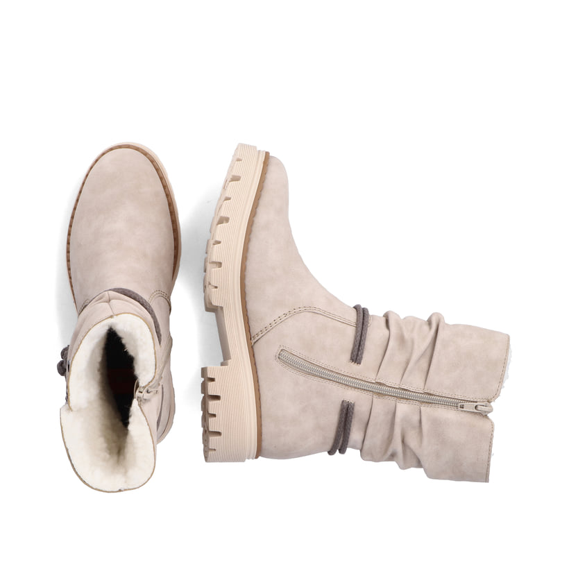 Rieker Artikelnummer Z8591-60 Rieker Damen Kurzstiefel Hellbeige