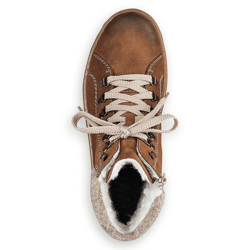 Rieker Artikelnummer Z8610-24 Rieker Damen Schnürstiefel Karamellbraun