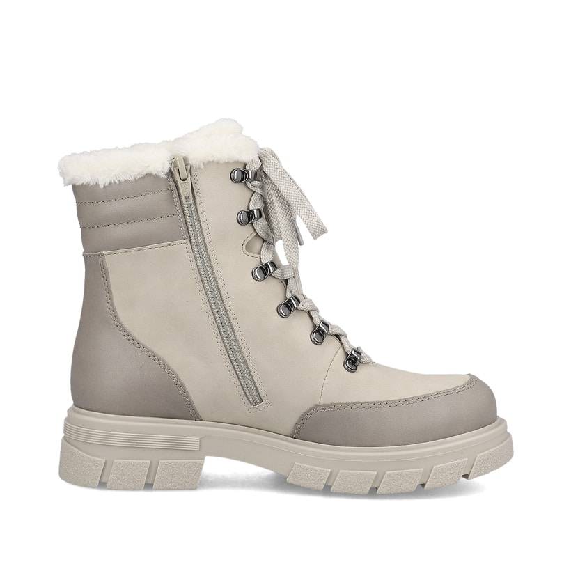 Rieker Artikelnummer Z9109-62 Rieker Damen Schnürstiefel Hellbeige