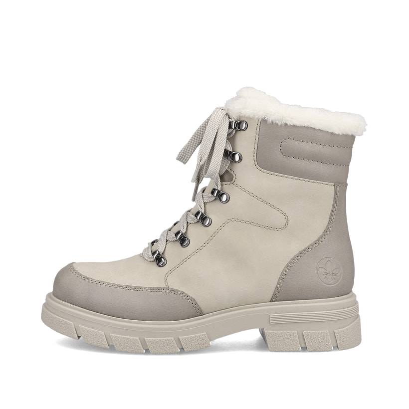 Rieker Artikelnummer Z9109-62 Rieker Damen Schnürstiefel Hellbeige