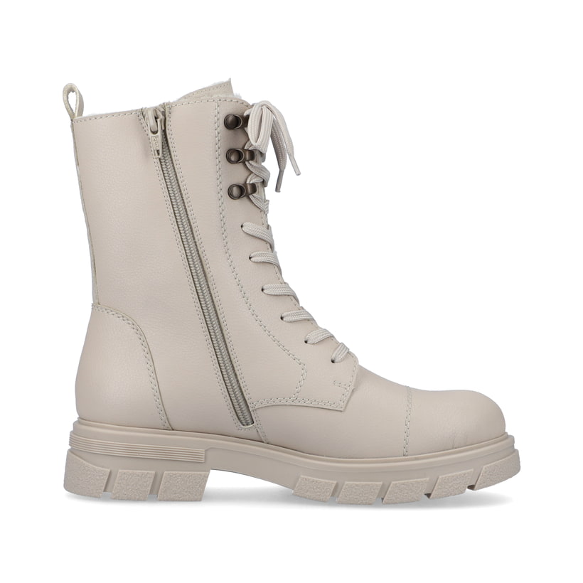 Rieker Artikelnummer Z9119-60 Rieker Damen Schnürstiefel Hellbeige