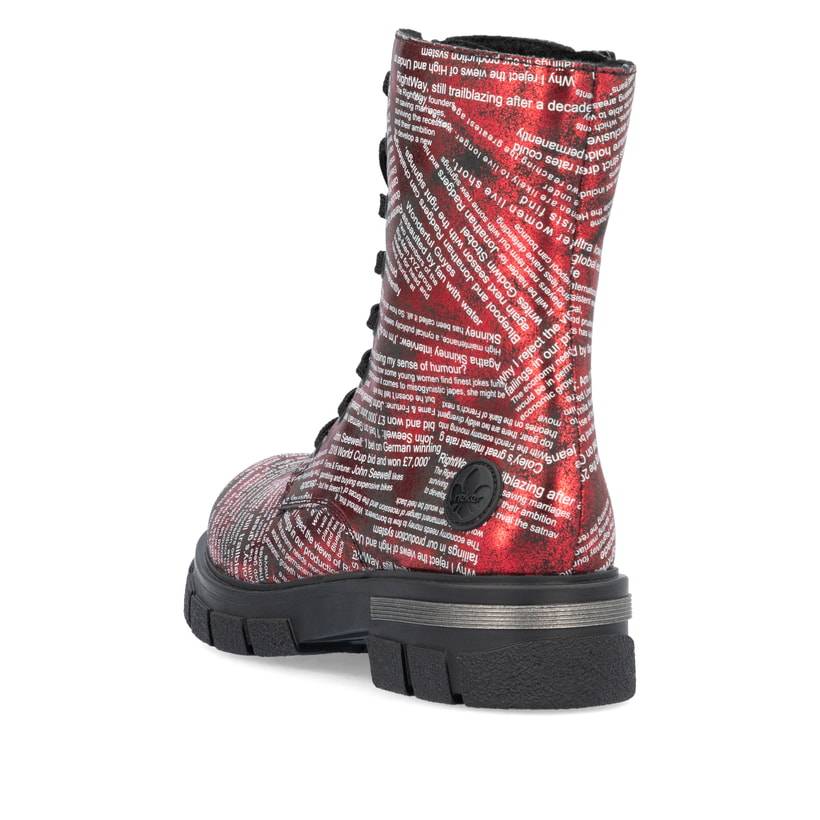 Rieker Artikelnummer Z9120-35 Rieker Damen Biker Boots Metallicrot