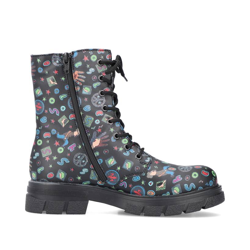 Rieker Artikelnummer Z9120-90 Rieker Damen Biker Boots Multi-schwarz