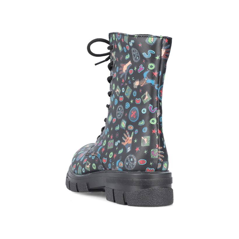 Rieker Artikelnummer Z9120-90 Rieker Damen Biker Boots Multi-schwarz