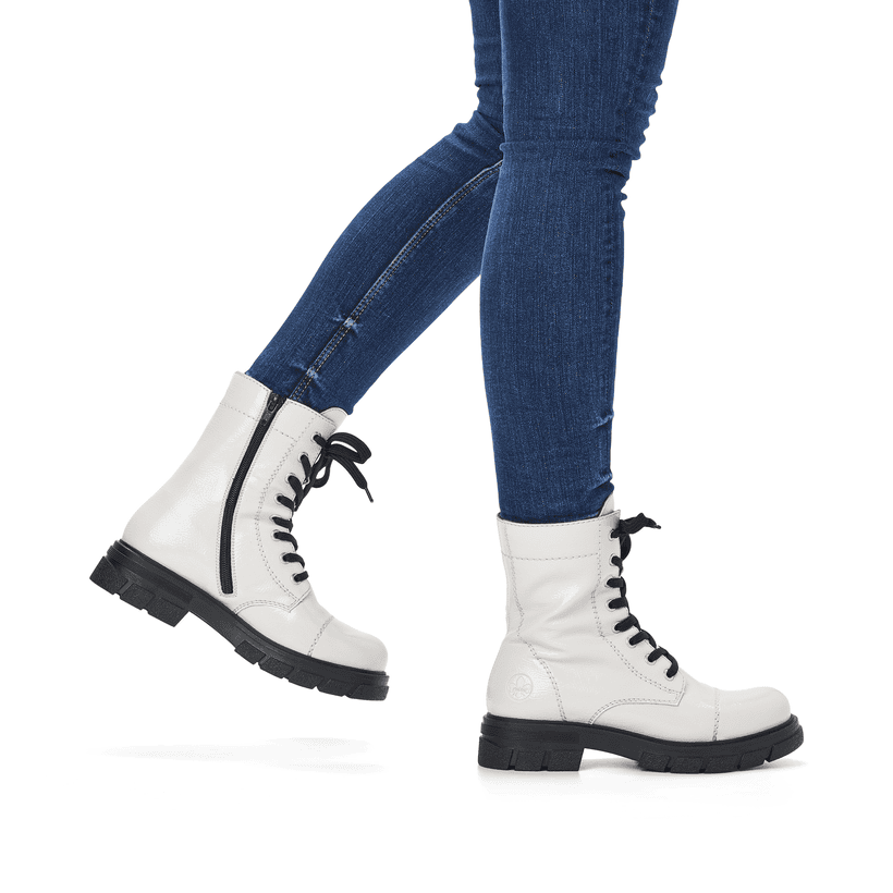 Rieker Artikelnummer Z9122-80 Rieker Damen Biker Boots Reinweiß
