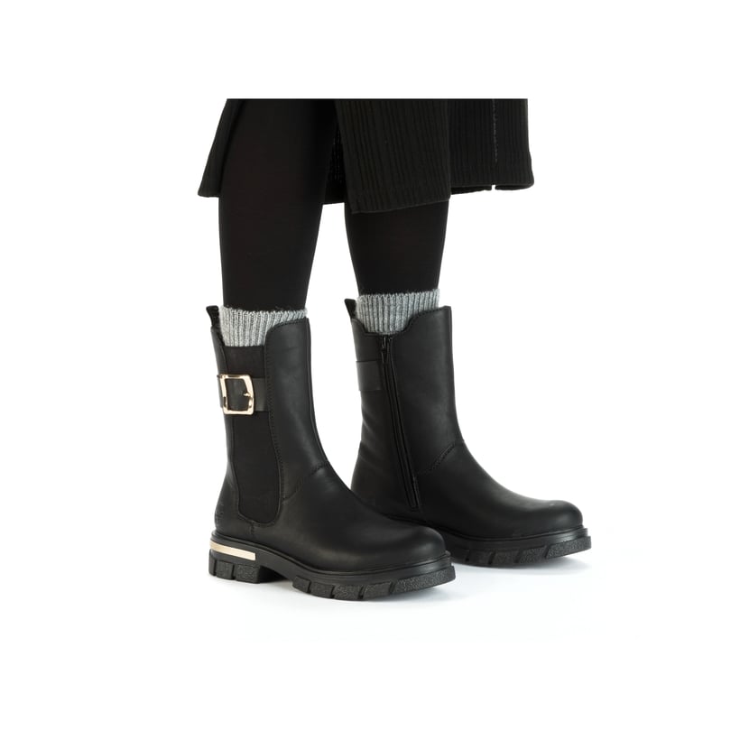 Rieker Artikelnummer Z9127-00 Rieker Damen Biker Boots Urbanschwarz