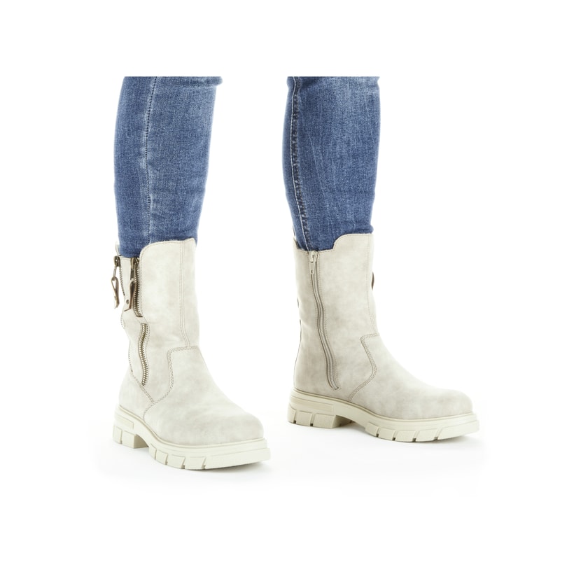 Rieker Artikelnummer Z9160-60 Rieker Damen Biker Boots Hellbeige