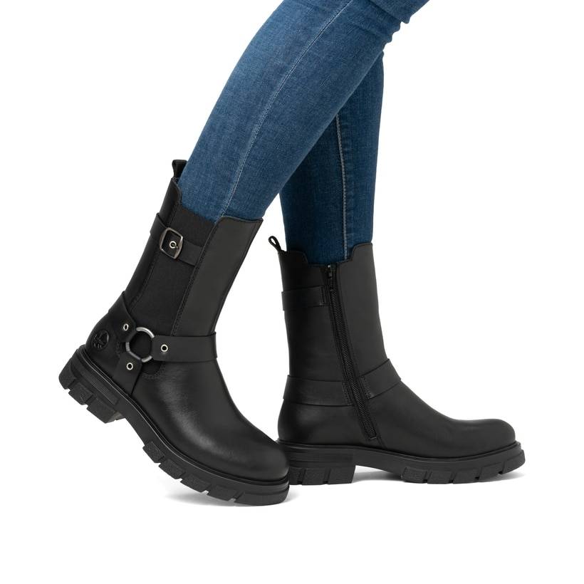 Rieker Artikelnummer Z9177-00 Rieker Damen Chelsea Boots Mitternachtsschwarz