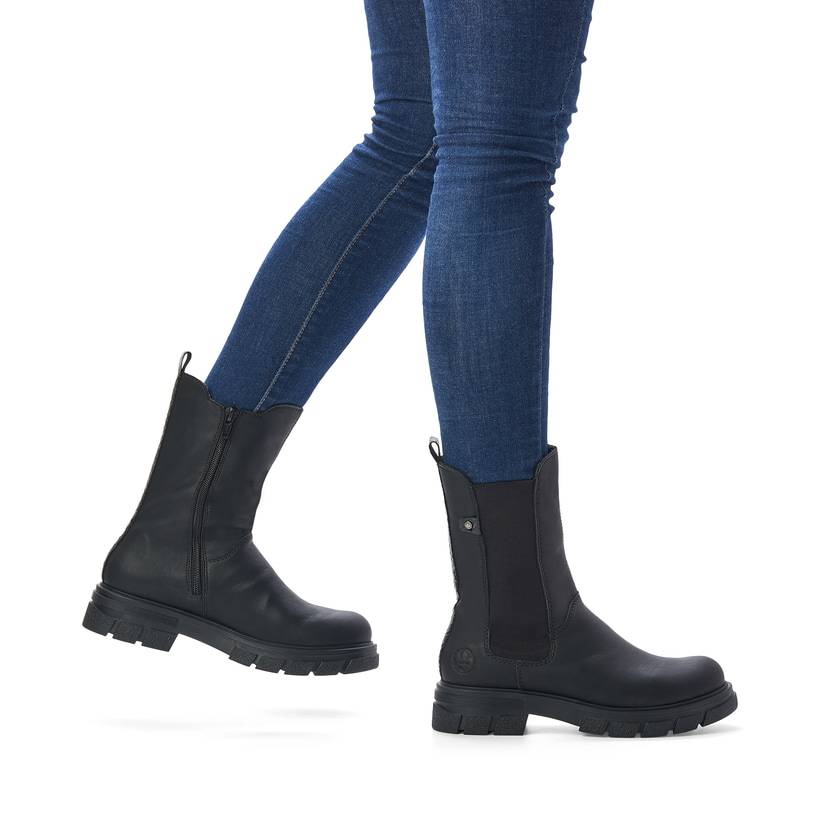 Rieker Artikelnummer Z9180-02 Rieker Damen Chelsea Boots Carbonschwarz