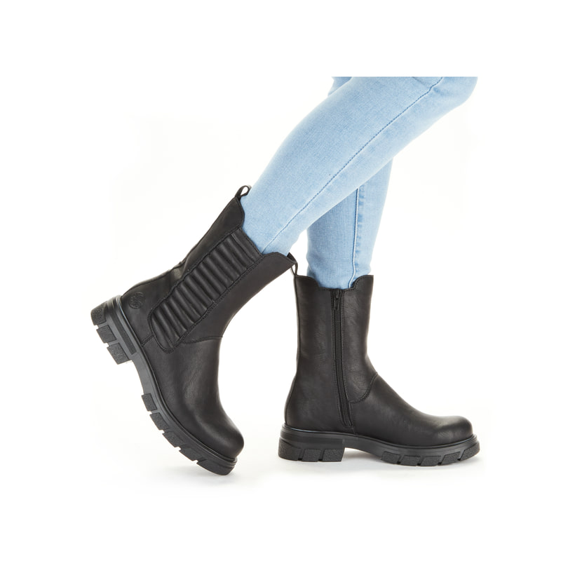 Rieker Artikelnummer Z9181-00 Rieker Damen Chelsea Boots Tiefschwarz