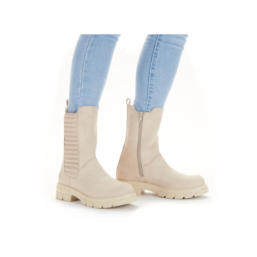 Rieker Artikelnummer Z9181-62 Rieker Damen Chelsea Boots Hellbeige