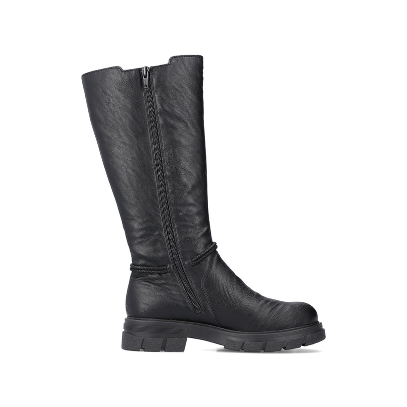 Rieker Artikelnummer Z9193-00 Rieker Damen Hochschaftstiefel Glanzschwarz