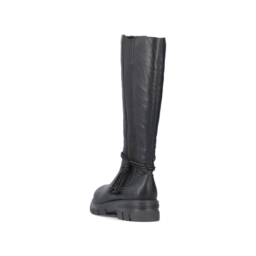 Rieker Artikelnummer Z9193-00 Rieker Damen Hochschaftstiefel Glanzschwarz