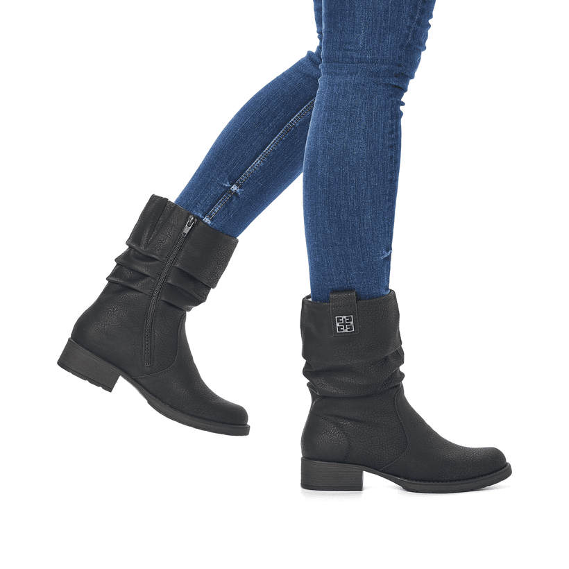Rieker Artikelnummer Z9583-00 Rieker Damen Kurzstiefel Tiefschwarz