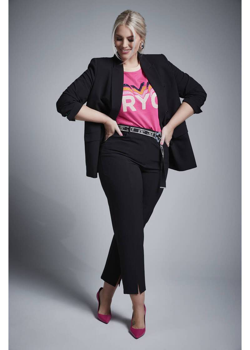 ROCK YOUR CURVES By Angelina Blazer In BlackArtikelnummer RYC-LCAK-0346-901