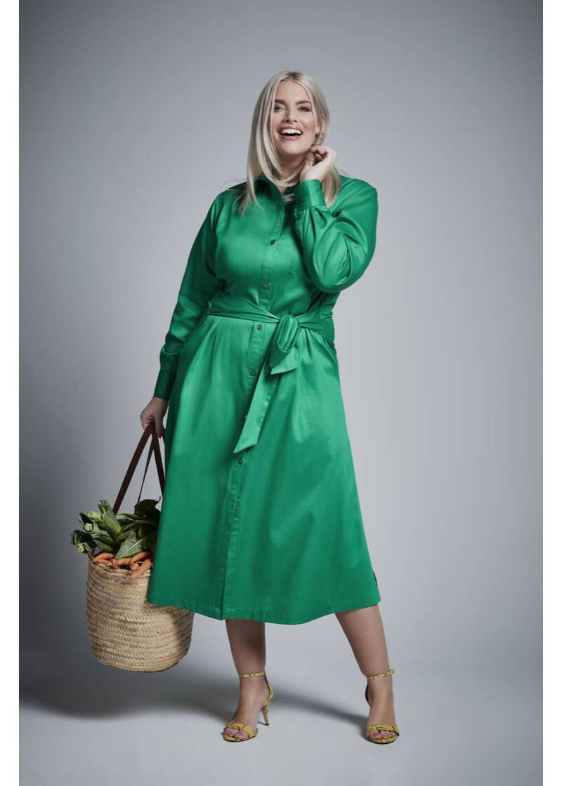 ROCK YOUR CURVES By Angelina Blusenkleid In GrünArtikelnummer RYC-LCAK-0459-650